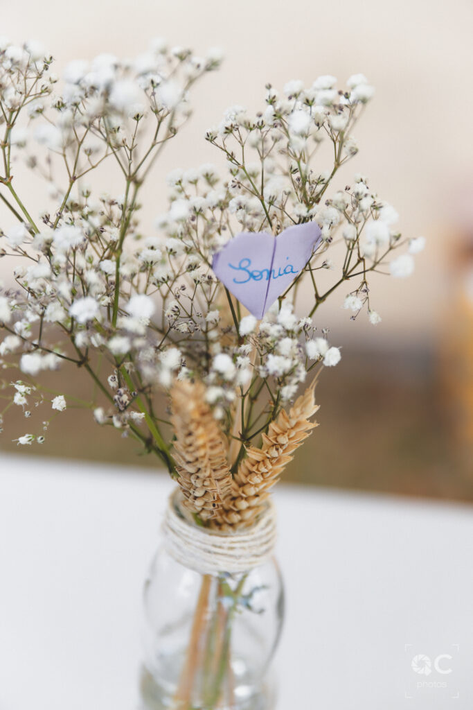 Fleurs de la salle de mariage